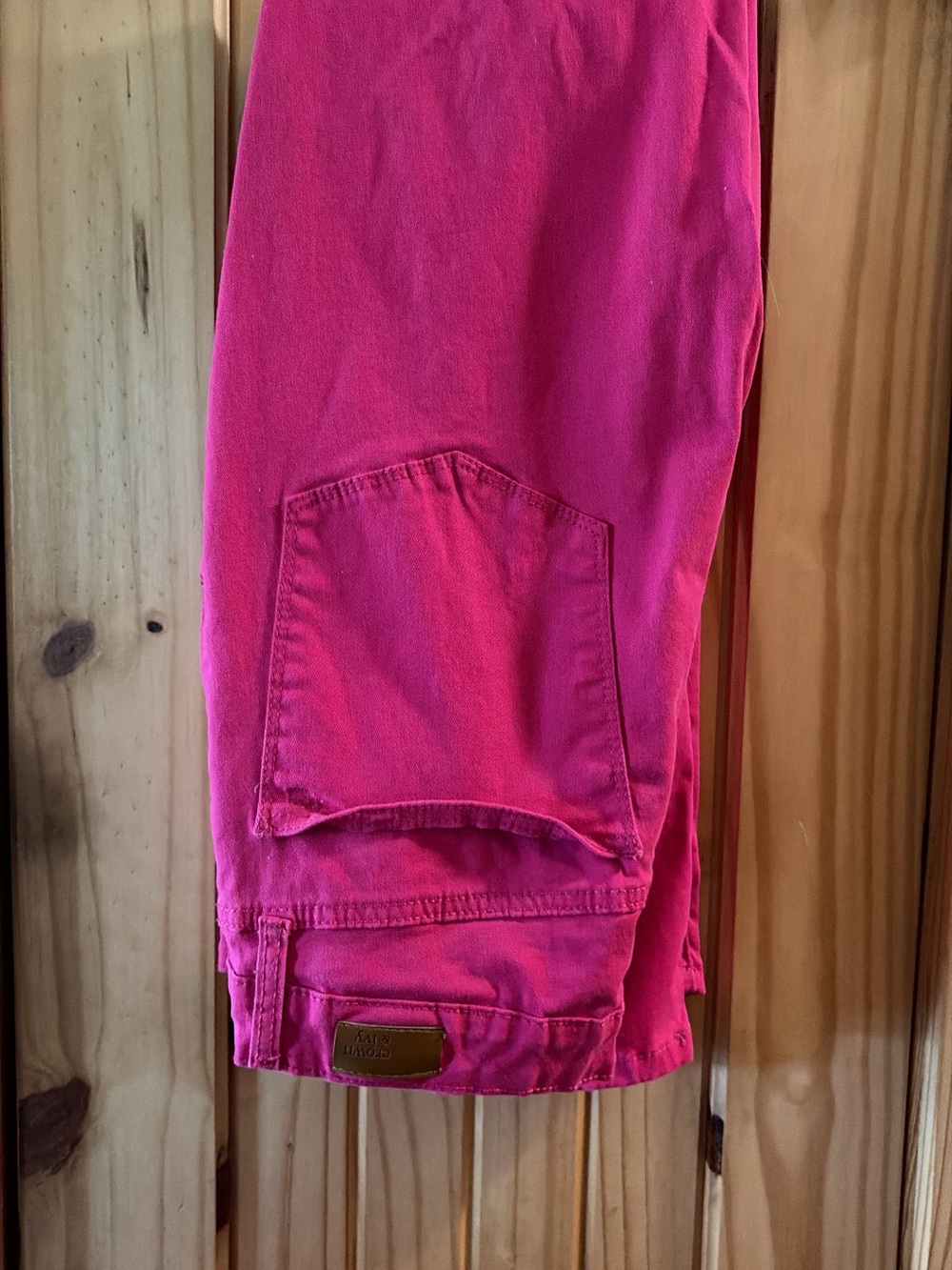 crown & ivy Bright Pink Boyfriend Jeans